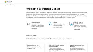 
                            4. Start here for help with Partner Center - Partner Center ...