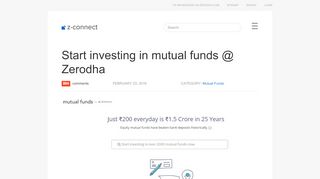 
                            4. Start investing in mutual funds @ Zerodha – Z-Connect by Zerodha ...