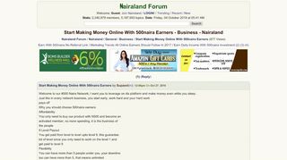 
                            9. Start Making Money Online With 500naira Earners - Business ...