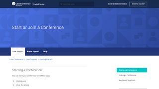 
                            2. Start or Join a Conference – UberConference