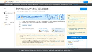 
                            5. Start Raspberry Pi without login - Stack Overflow