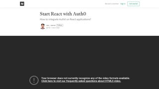 
                            6. Start React with Auth0 - saurs saurav - Medium