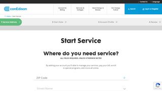 
                            2. Start Service | Con Edison