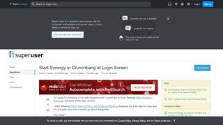
                            6. Start Synergy in Crunchbang at Login Screen - …