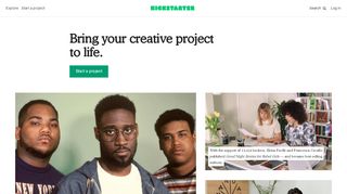
                            2. Start your project — Kickstarter