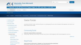 
                            3. Starter Portals · Adxstudio Community