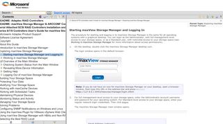 
                            2. Starting maxView Storage Manager and Logging In