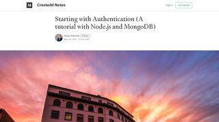 
                            1. Starting with Authentication (A tutorial with Node.js and ...