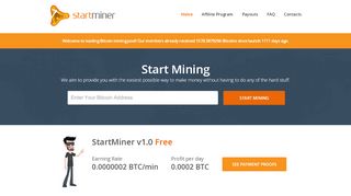 
                            6. StartMiner - Bitcoin mining. Earn Bitcoin for free.