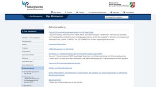 
                            7. Startseite Bildungsportal NRW - Schulverwaltung