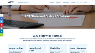 
                            2. State and District Solutions - ACT