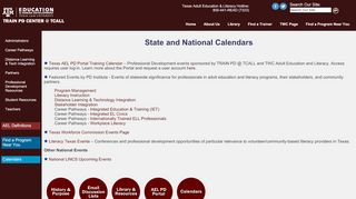 
                            8. State and National Calendars - tcall - Texas A&M University