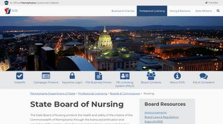 
                            8. State Board of Nursing - dos.pa.gov