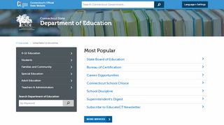 
                            8. State Department of Education - CT.gov