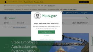 
                            1. State Employee Application and System Logins | Mass.gov