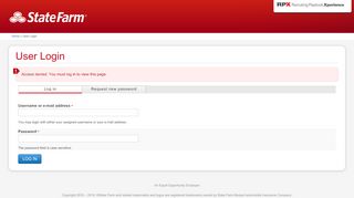 
                            7. State Farm RPX: User Login