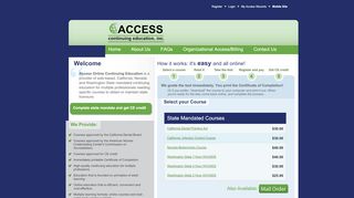 
                            1. State Mandated Courses - ACCESS Continuing Education ...