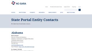 
                            6. State Portal Entity Contacts | NC-SARA