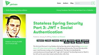 
                            6. Stateless Spring Security Part 3: JWT + Social Authentication - JDriven ...
