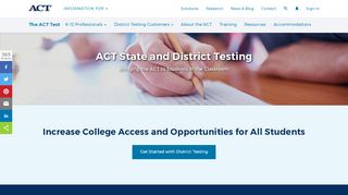 
                            7. States and Districts - The ACT for K-12 Professionals | ACT