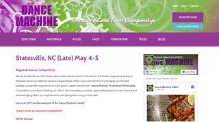 
                            8. Statesville, NC (Late) May 4-5 | Dance Competitions - Dance Machine
