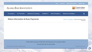 
                            3. Status Information & Dues Payments - Alaska Bar Association ...