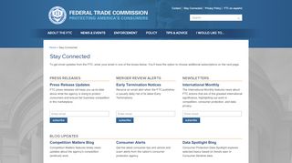 
                            1. Stay Connected | Federal Trade Commission