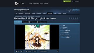 
                            4. Steam Workshop :: Date A Live Spirit Pledge Login Screen ...