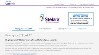 
                            1. Stelara - Patient Support - Paying for Stelara | Janssen CarePath