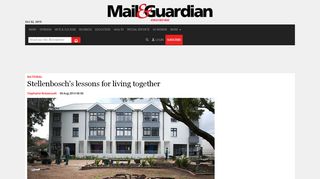 
                            5. Stellenbosch's lessons for living together | News ...