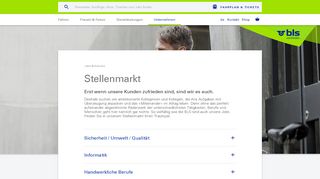 
                            9. Stellenmarkt - Offene Stellen - BLS AG