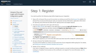 
                            3. Step 1: Register | Amazon Pay