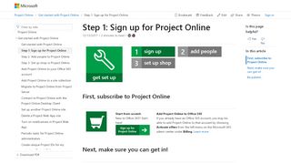 
                            5. Step 1 Sign up for Project Online | Microsoft Docs