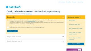 
                            3. Step 1: Who are you? - Log in - Barclays Online Banking