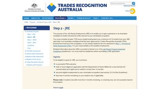 
                            1. Step 2 - JRE | Trades Recognition Australia