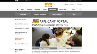 
                            3. Step 4: Filing of Application Applicant Portal - DCP - NYC.gov