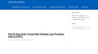 
                            6. Step By Step Guide To Epay Kohls Schedule Login Procedure ...