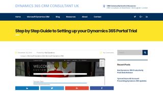 
                            10. Step by Step Guide to Setting up your Dynamics 365 Portal Trial ...