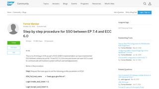 
                            8. Step by step procedure for SSO between EP 7.4 and ECC 6.0 ...
