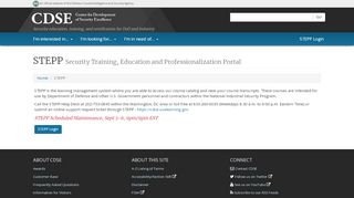 
                            8. STEPP: Security Training, Education and Professionalization Portal