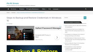 
                            3. Steps to Backup and Restore Credentials In Windows 10