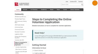 
                            7. Steps to Completing the Online Volunteer Application — Albuquerque ...