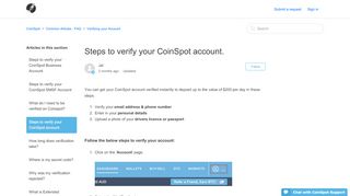 
                            3. Steps to verify your CoinSpot account. – CoinSpot