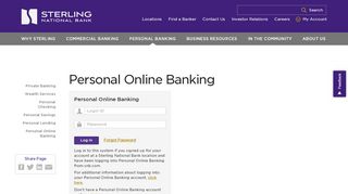 
                            7. Sterling National Bank Login Page - Personal Online Banking