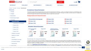 
                            2. Steuerformulare: Mantelbögen & Anlagen zum ... - Formblitz