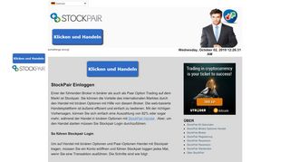 
                            3. StockPair Anmelden - Einloggen, um Lager Pair Konto