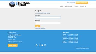 
                            1. Storage Squad Self Storage: Log in