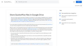 
                            2. Store Quickoffice files in Google Drive - Quickoffice Help