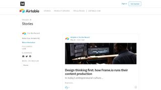 
                            5. Stories – For the Record - airtable.news