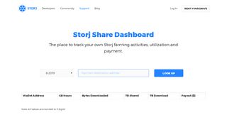 
                            3. Storj Share Dashboard